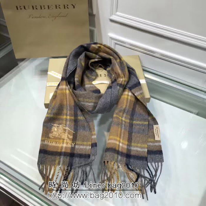 BURBERRY巴寶莉 海外專櫃最新情侶款 條紋羊絨圍巾 LLWJ6088